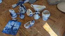 A Collection Of Blue And White China Ornaments 