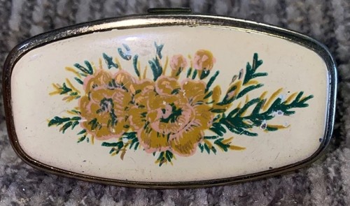 Vintage ceramic enamel floral - ceramic,