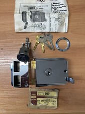 Union Drawback Rim Lock - 1309 Modern Code 1332 - Chrome 60mm Backset