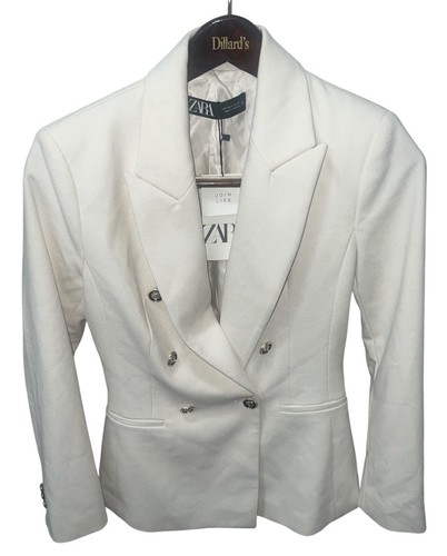 Zara off white textured double
