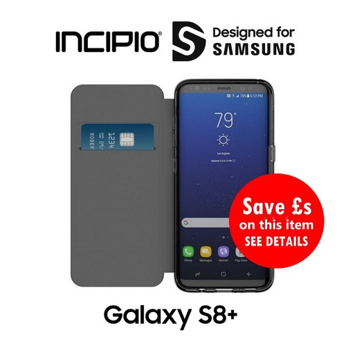Incipio clear back folio - s8+,