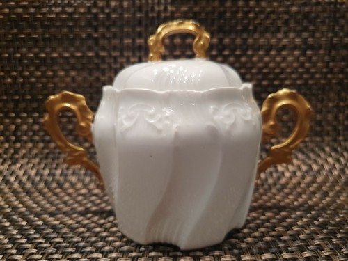 Limoges white ornate - white, gilded