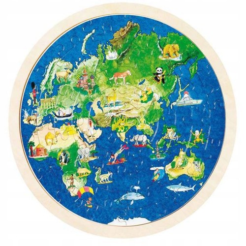 Goki wooden world map - goki,