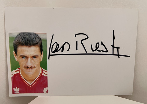 Ian rush hand signed white - hand,