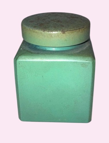 Antique green glass cube - antique,