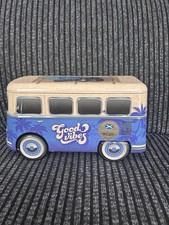 VOLKSWAGON VW CAMPER VAN “ GOOD VIBES” EMPTY BISCUIT TIN ( Empty)