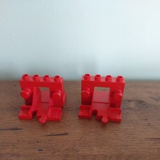 Duplo Red Train Track Buffer Ends