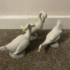 3x Nao By Lladro Ducks Porcelain Collectible Figurines Bundle Birds Gift