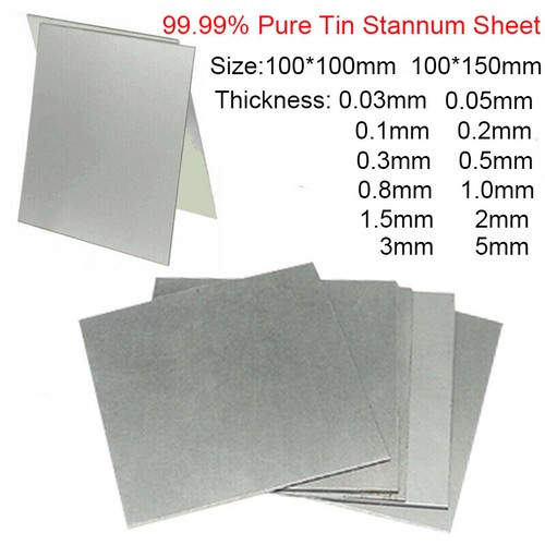 Pure tin metal sheet - 99.99%,