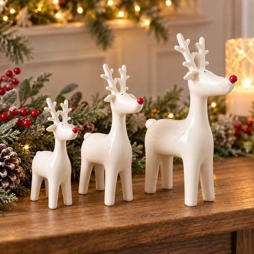 White ceramic christmas - white,