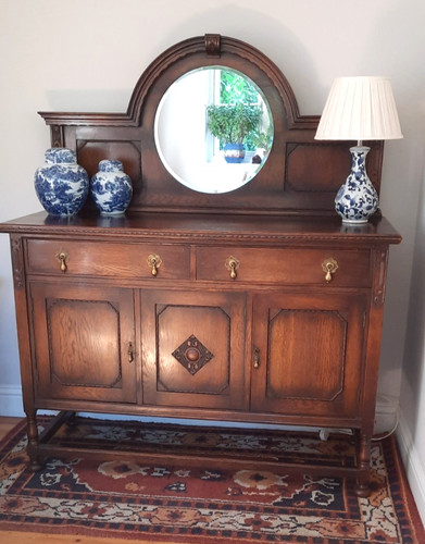 Edwardian solid oak - oak, sideboard