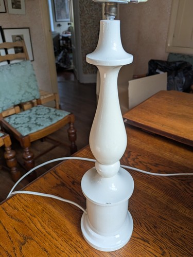 1970s vintage white table lamp - 1970s,