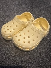 Croc Style Girls Shoes Yellow
