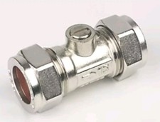 7 X 15mm Chrome Compression Isolating Isolation Valve CP Valves