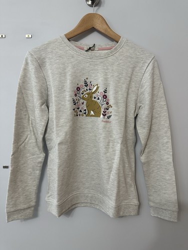 Barbour girls grey crew neck - grey,