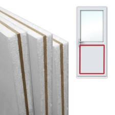uPVC Door Panel Reinforced Flat White Foam Filled - 20mm 24mm 28mm Thick