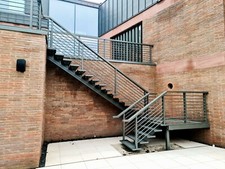 Steel staircase metal fire - steel,