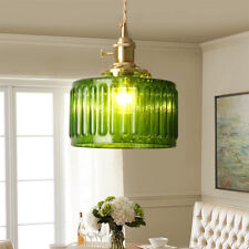 Vintage Green Glass Pendant Lamp Retro Chandelier Hang Light Ceiling Light E27