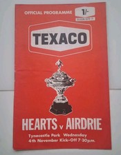 Hearts v Airdrie 70/1 Texaco Cup 