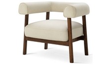 Elio Fabric Curved Armchair -