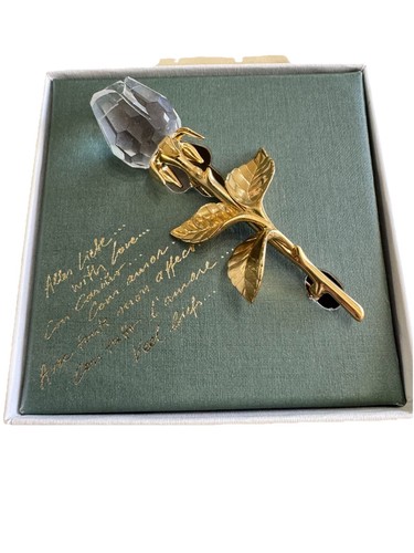 Swarovski rose brooch - rose,