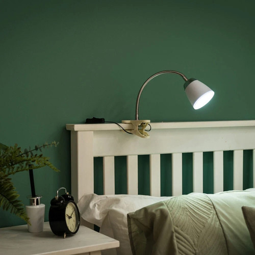 Clip desk table lamp - on,