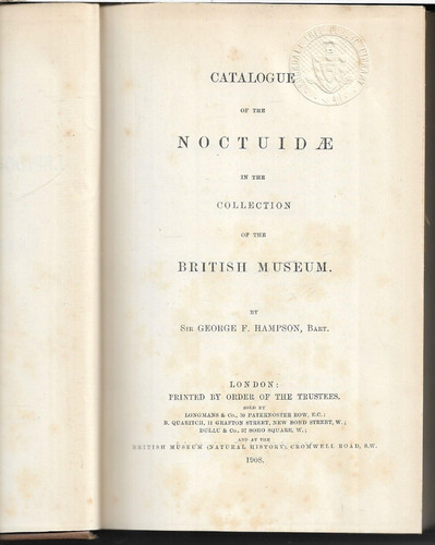 Catalogue lepidoptera - catalogue,