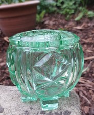 Art Deco Green Glass Flower