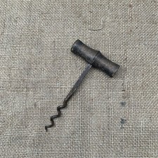 Antique Corkscrew With Wooden