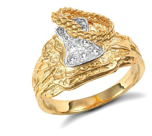 9ct yellow gold cubic zirconia - gold,