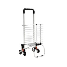 35L  Shopping Trolley 6 Wheels Cart  Stair Climber Grocery Steel Grocery Cart