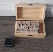36 Pcs Alphabet Letters Stamps Wooden Rubber Stamps Kit Letters and Number Set