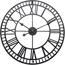 Large 40cm Black Metal Wall