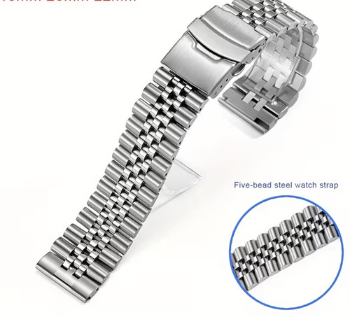 Stainless steel jubilee watch - steel,