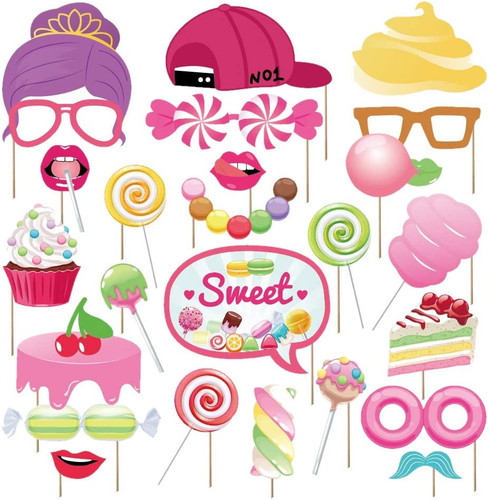 25pcs candy land photo booth - land,