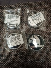 Genuine Set of 4 Skodas Alloy Wheel  Centre Cap Center   Black / Silver 56mm 
