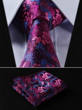 Mens Tie Pink Blue Fuschia