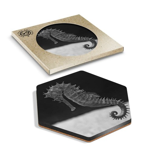 Hexagon coaster bw - -,