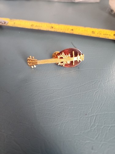 Vtg avon banjo brooch lucite - brooch,