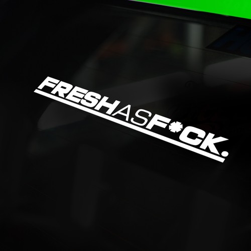 Fresh funny car window - f*ck,