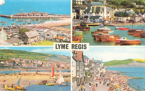 Lyme regis multiview - regis, postcard