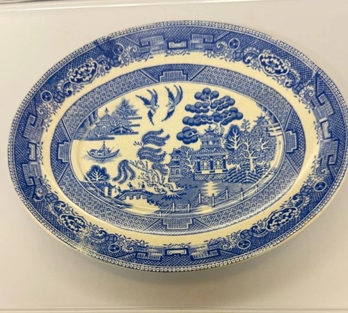 Myott willow pattern platter - myott,