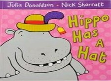 Hippo has hat - a,