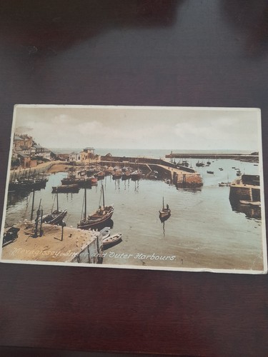 Old postcard mevagissey - postcard, mevagissey,