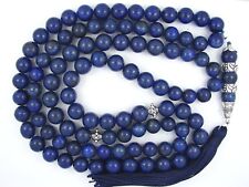 10mm x 99 LAPIS LAZULI Lajvart ISLAMIC PRAYER BEADS TASBIH MASBAHA SUBHA GIFT