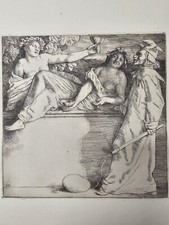 1904 Etched Print The Wine