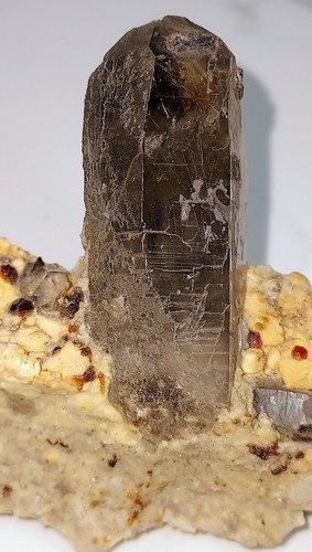 Spesserite garnet with - garnet, smoky