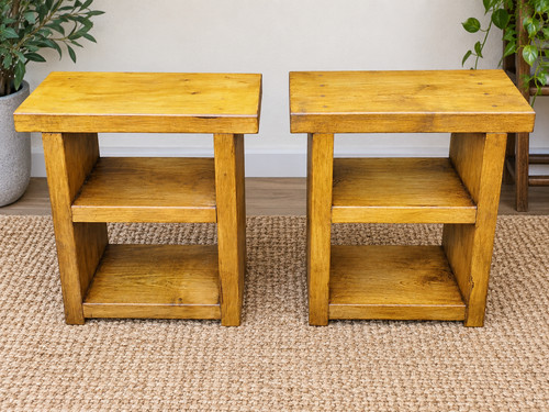 Pair vintage bedside cabinets - pair,