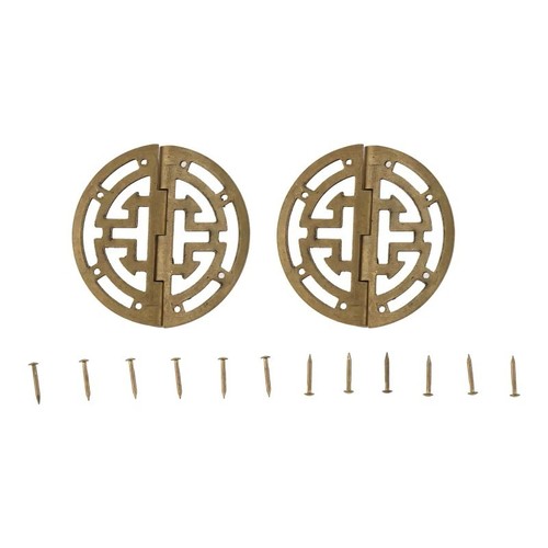 Round decorative hinges - &, pins