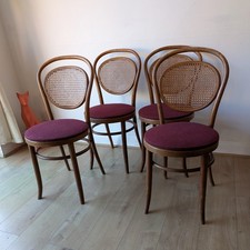 Set of 4 Vintage Cane Back